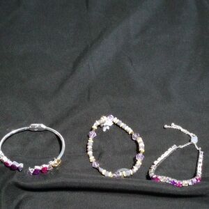 Purple Crystal Stretch Bracelet - Women Jewelry